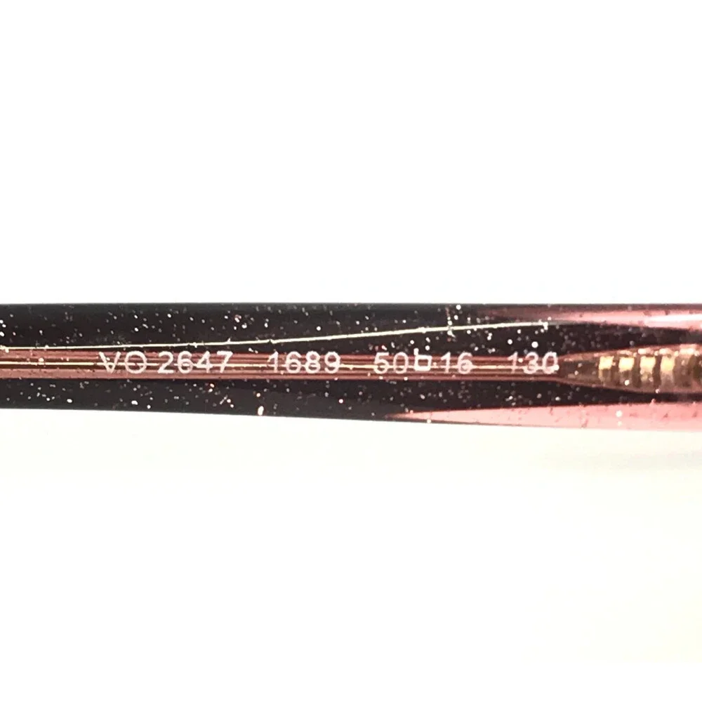 Vogue Eyeglasses Frames VO2647 1689 Black Transparent Pink Full Rim 50-16-130